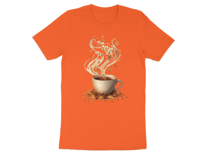Autumn Leaves and Steaming Coffee Cup Graphic T-shirt product type