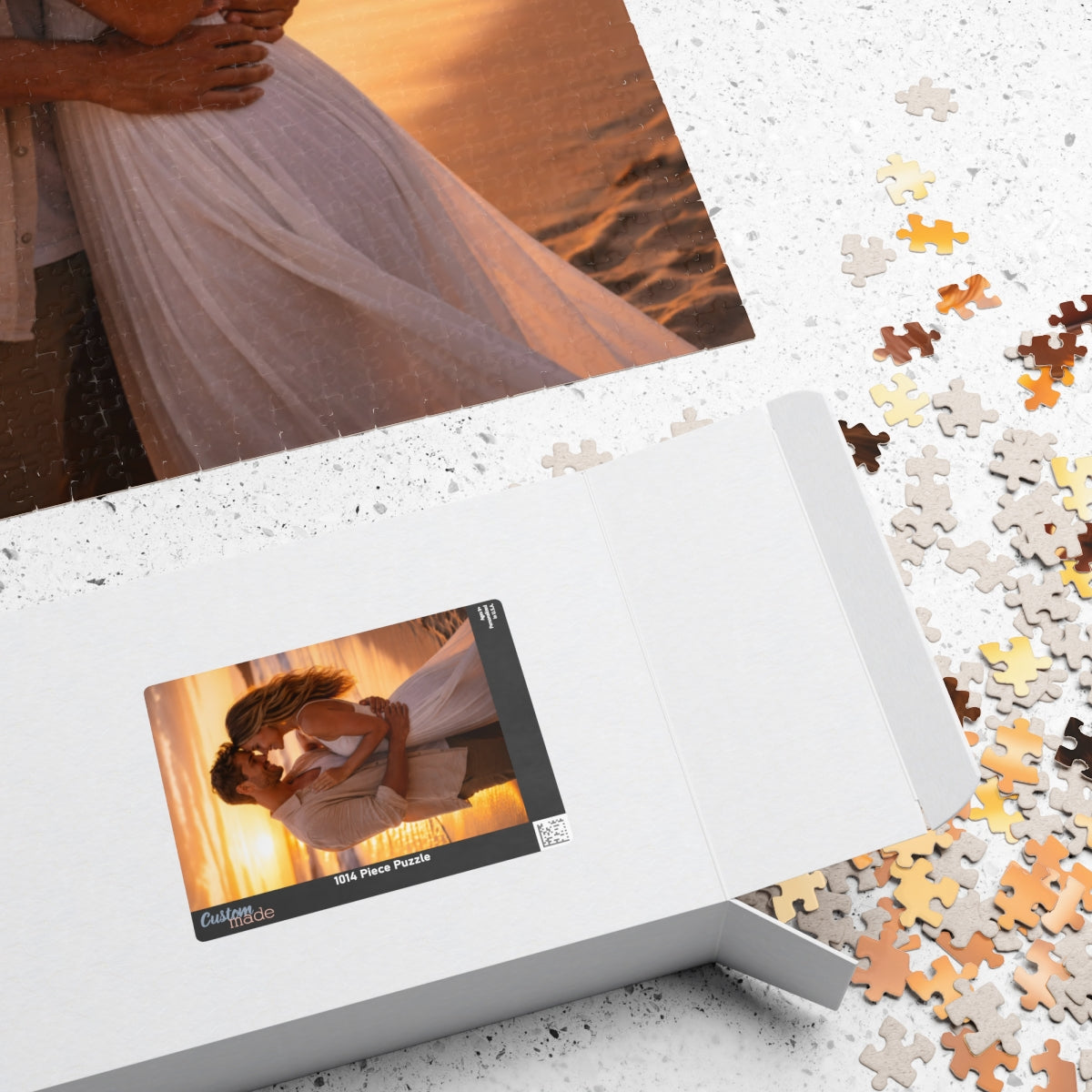 Romantic Sunset Kiss 1014 Piece Puzzle