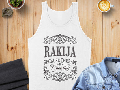 Rakija Because Therapy Is Expensive Tank Top product type