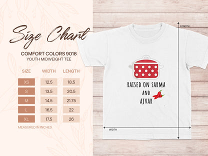 Raised on Sarma and Ajvar Youth Midweight Tee product type