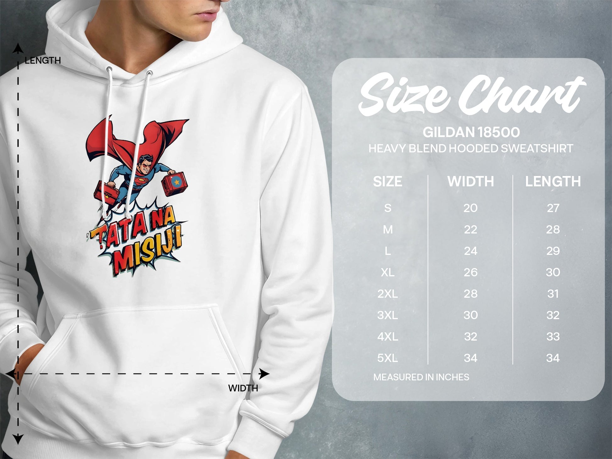 Tata Na Misiji Gildan 18500 Heavy Blend Hooded Sweatshirt