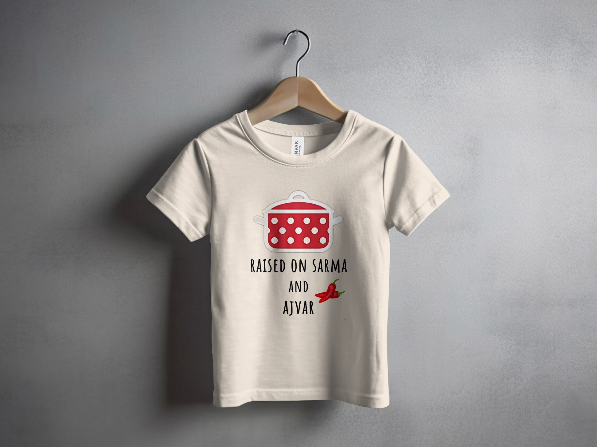 Raised on Sarma and Ajvar Graphic T-shirt product type