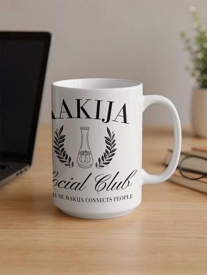 RAKIJA Connects People Social Club Mug for Coffee or Tea