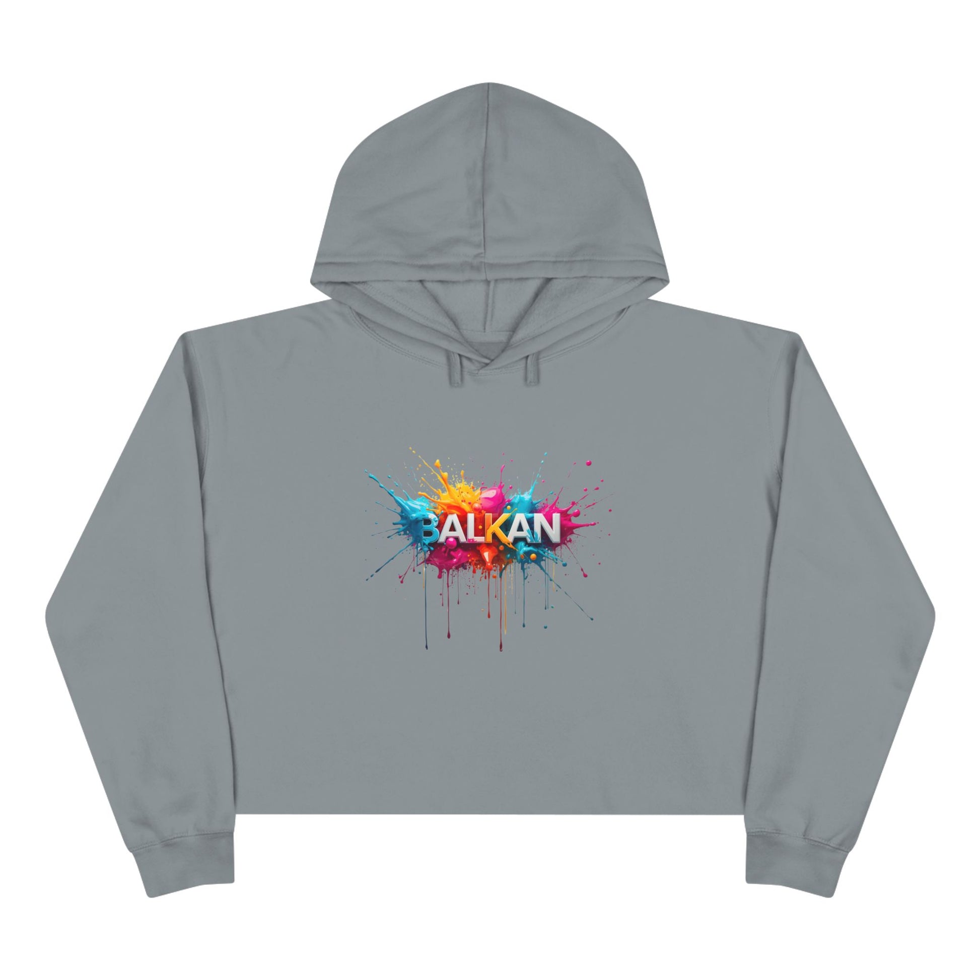 BALKAN Colorful Paint Splatter Design Cropped Hoodie product type