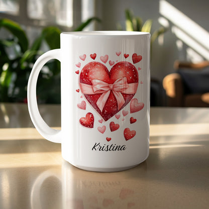 Personalized Heart Design with Name Mug Kristina