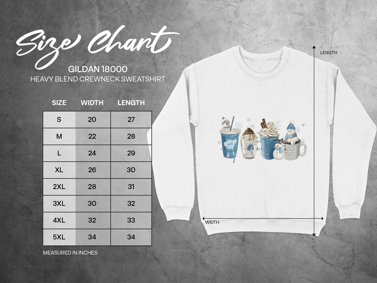 Winter Snowman and Hot Cocoa Crewneck Sweatshirt Product