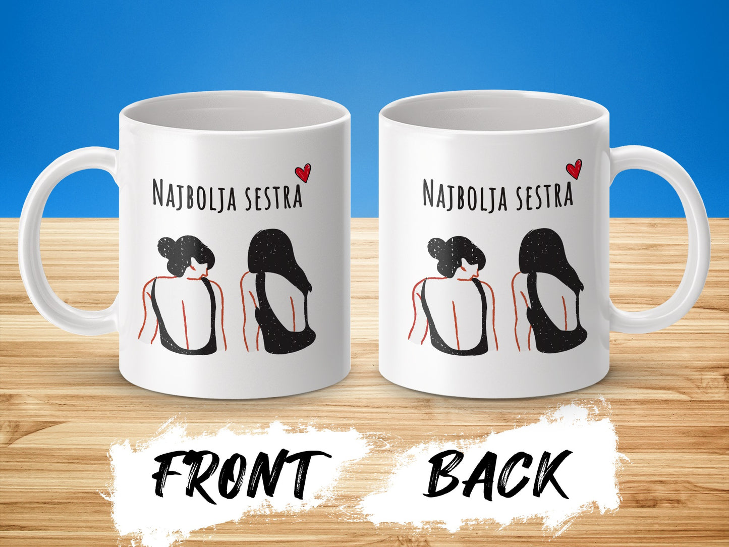Najbolja Sestra Custom Gift Mug For Sisters