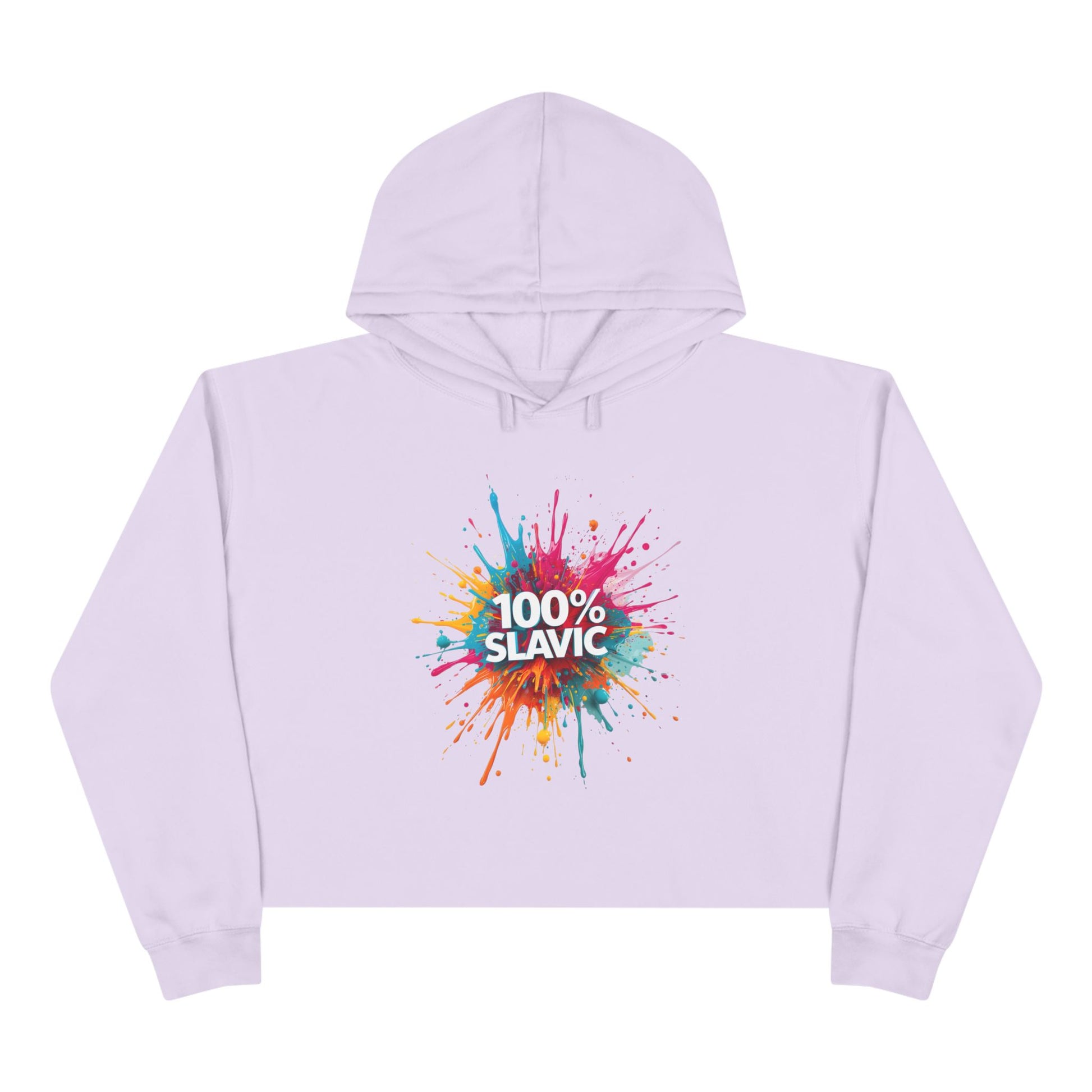 100% SLAVIC paint splash cropped hoodie product type