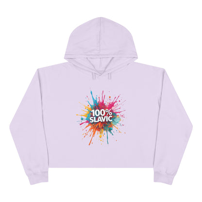 100% SLAVIC paint splash cropped hoodie product type
