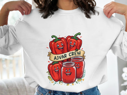 Fun Ajvar Crew Design Graphic Sweatshirt product