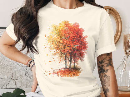 Vibrant Autumn Trees Graphic Tee Shirt product