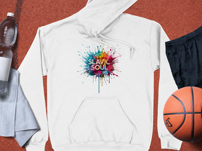 SLAVIC SOUL Vibrant Splatter Design Hoodie product type