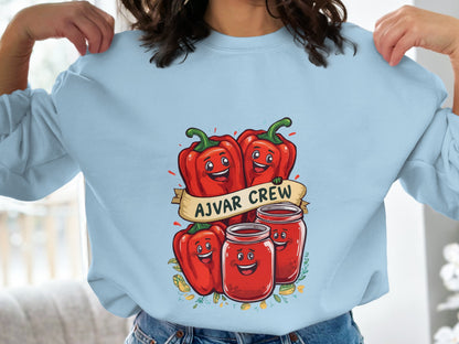 AJVAR CREW Red Peppers Fun Graphic Sweatshirt product