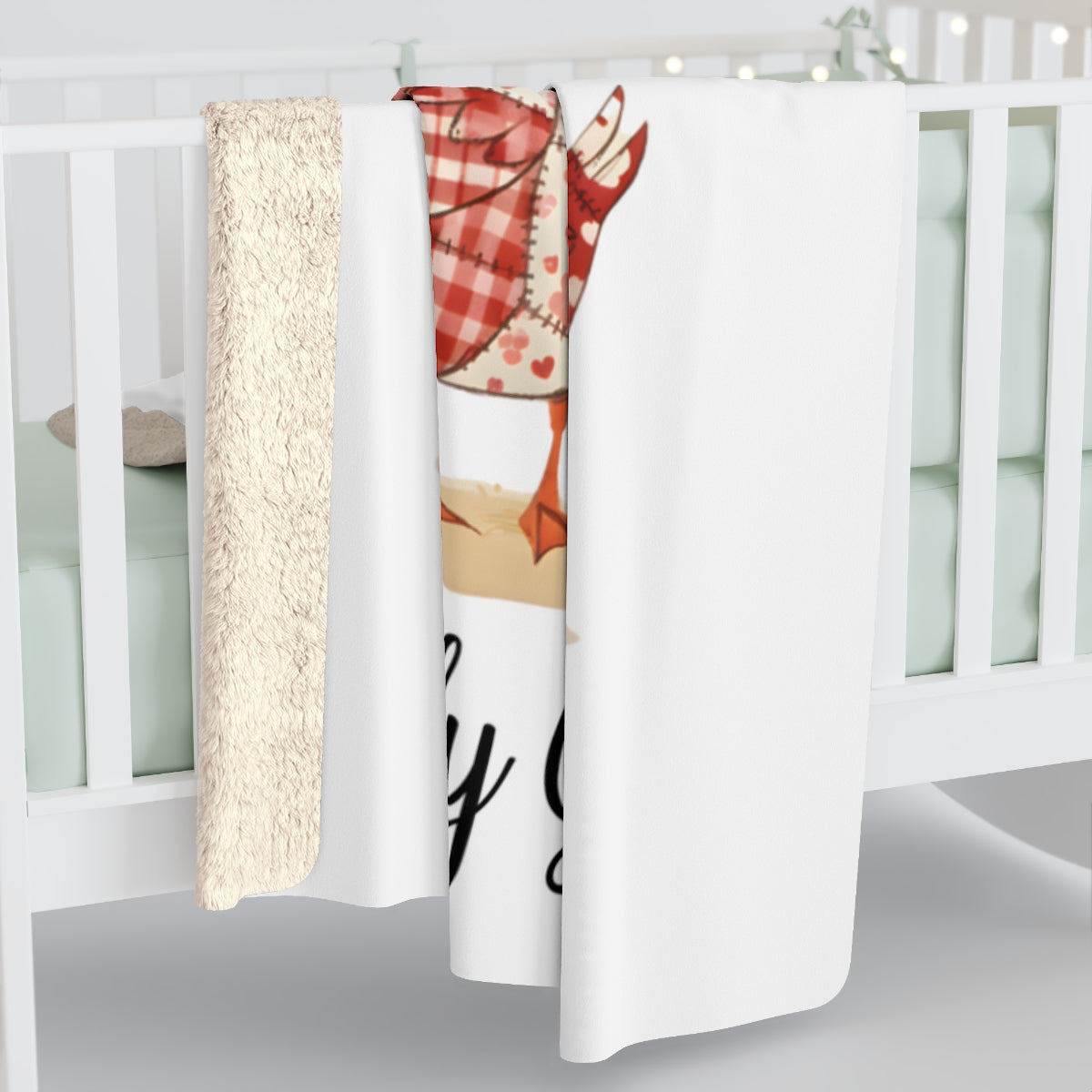 Cute Baby Crib Blanket with Patchwork Design