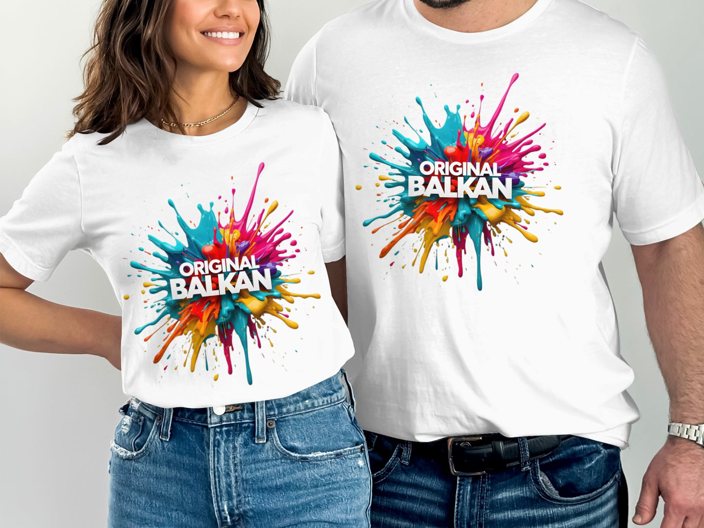 Original Balkan Colorful Paint Splatter Design T-Shirt product type