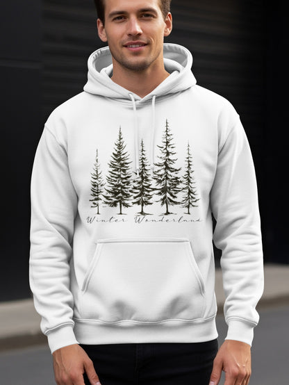 Winter Wonderland Hoodie Featuring Forest Design