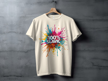 100% Slavic colorful splatter design product type