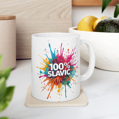 100% SLAVIC Colorful Paint Splatter Mug product type