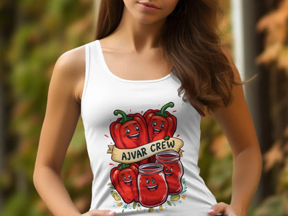 Ajvar Crew Funny Bell Peppers Illustration Tank Top product