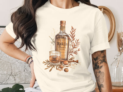 Rakija Taster T-Shirt with Elegant Autumn Design product