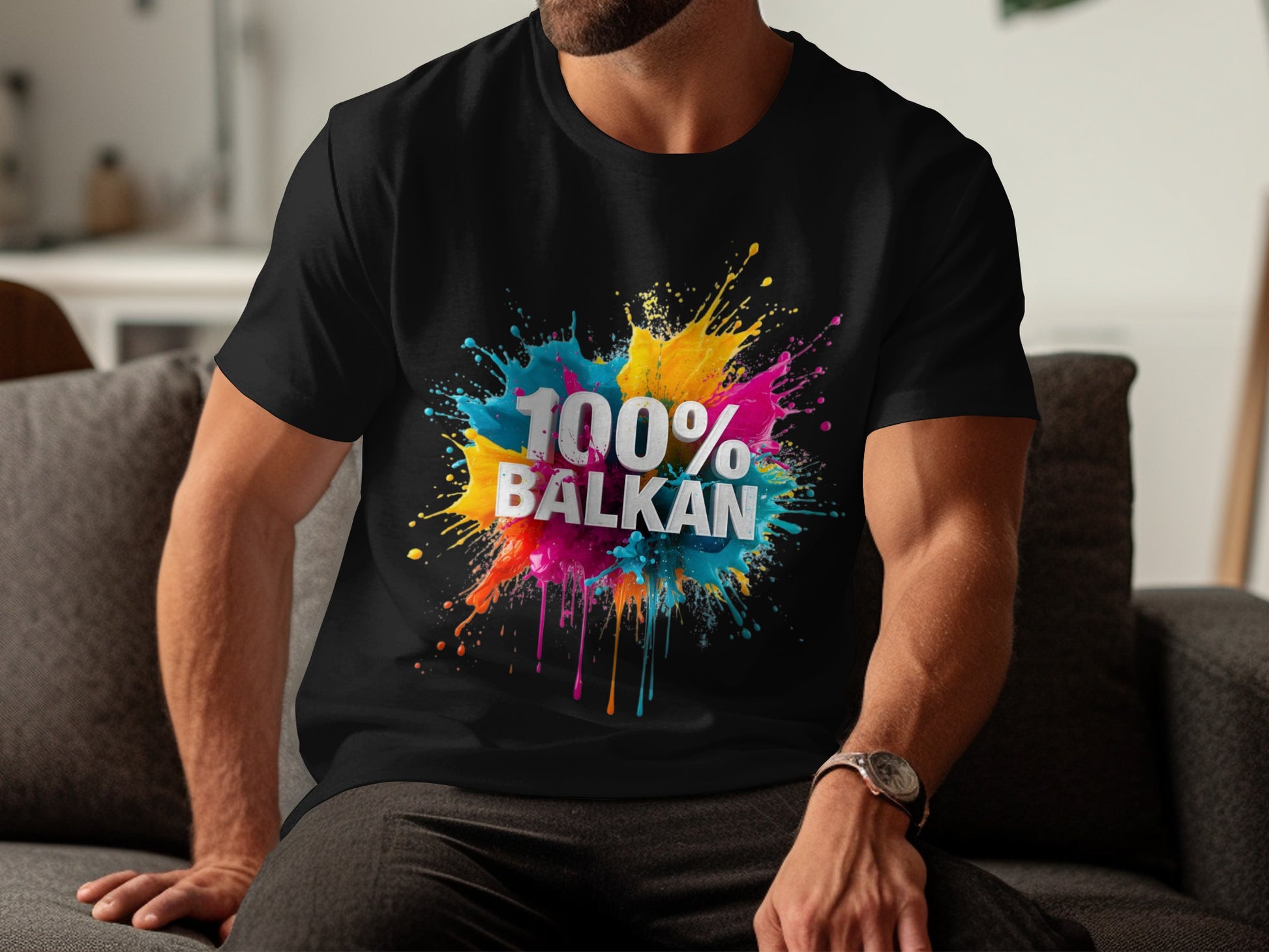100% Balkan Colorful Paint Splatter product type