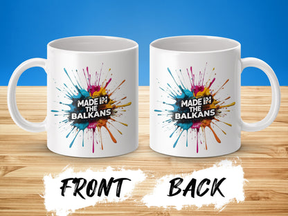 Made in The Balkans Paint Splash Design Mug