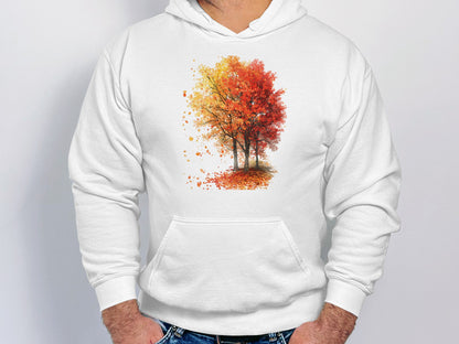 Autumn Tree Artwork Design on Classic Hoodie product type