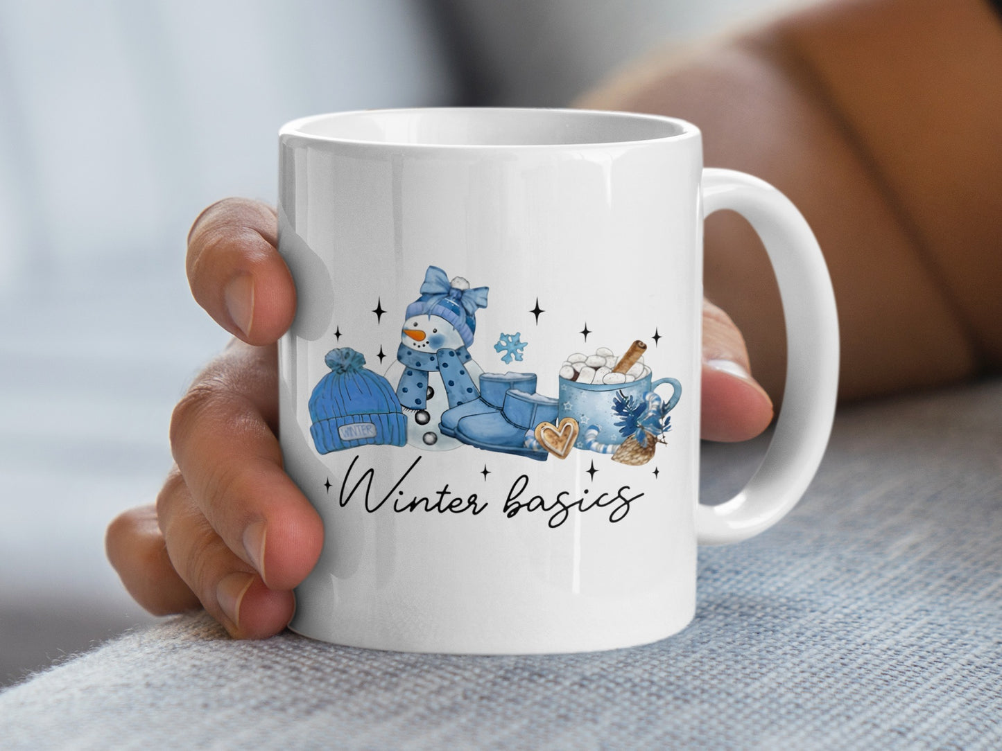 Winter Basics Snowman Hat Hot Cocoa Mug Décor Cup