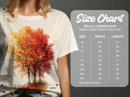 Vibrant Autumn Trees Design Unisex Jersey Tee product