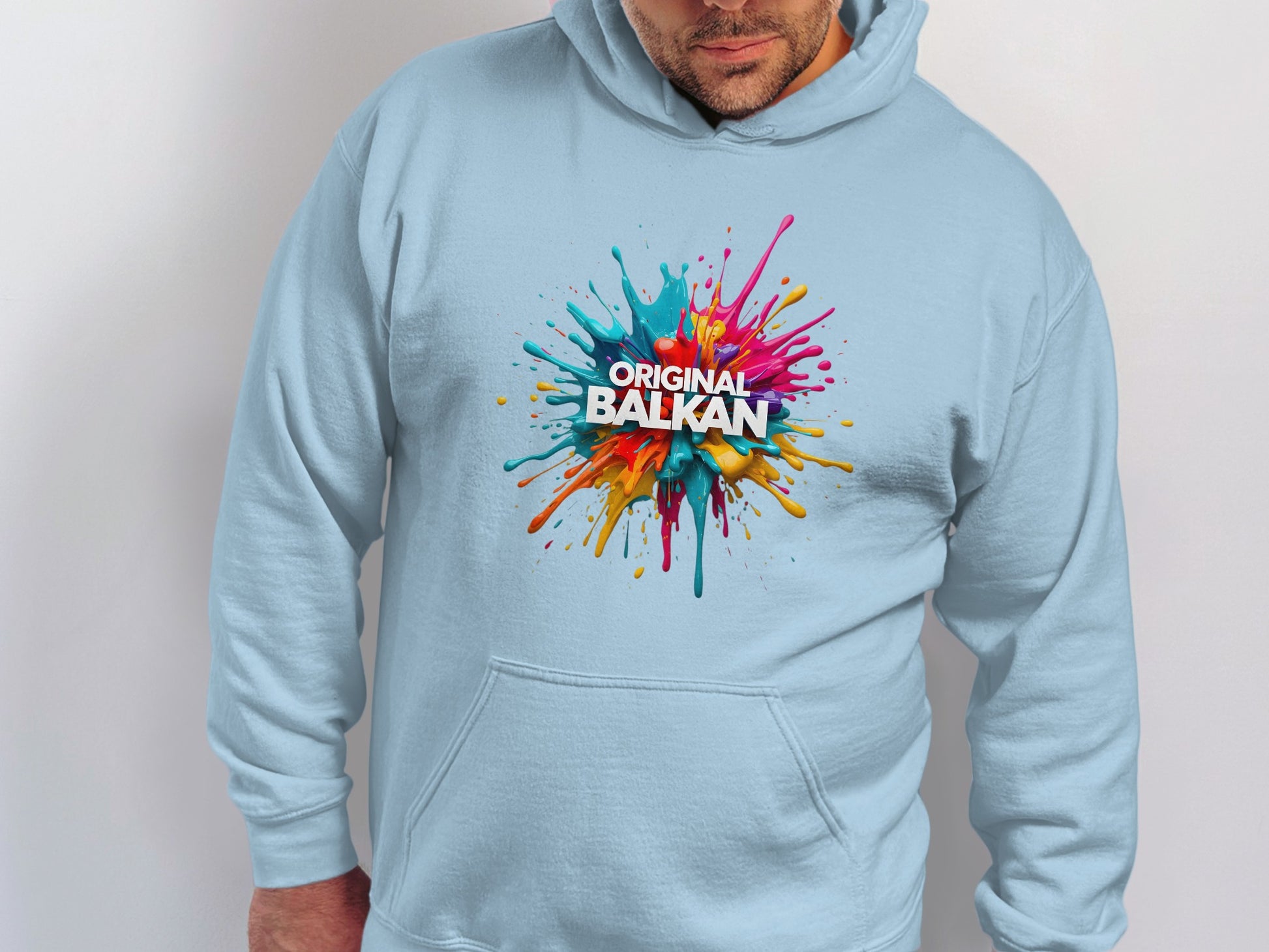 Original Balkan Paint Splatter Vibrant Design Hoodie product type