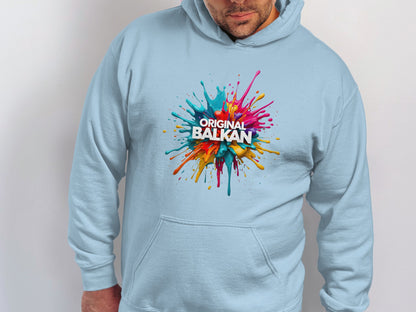 Original Balkan Paint Splatter Vibrant Design Hoodie product type