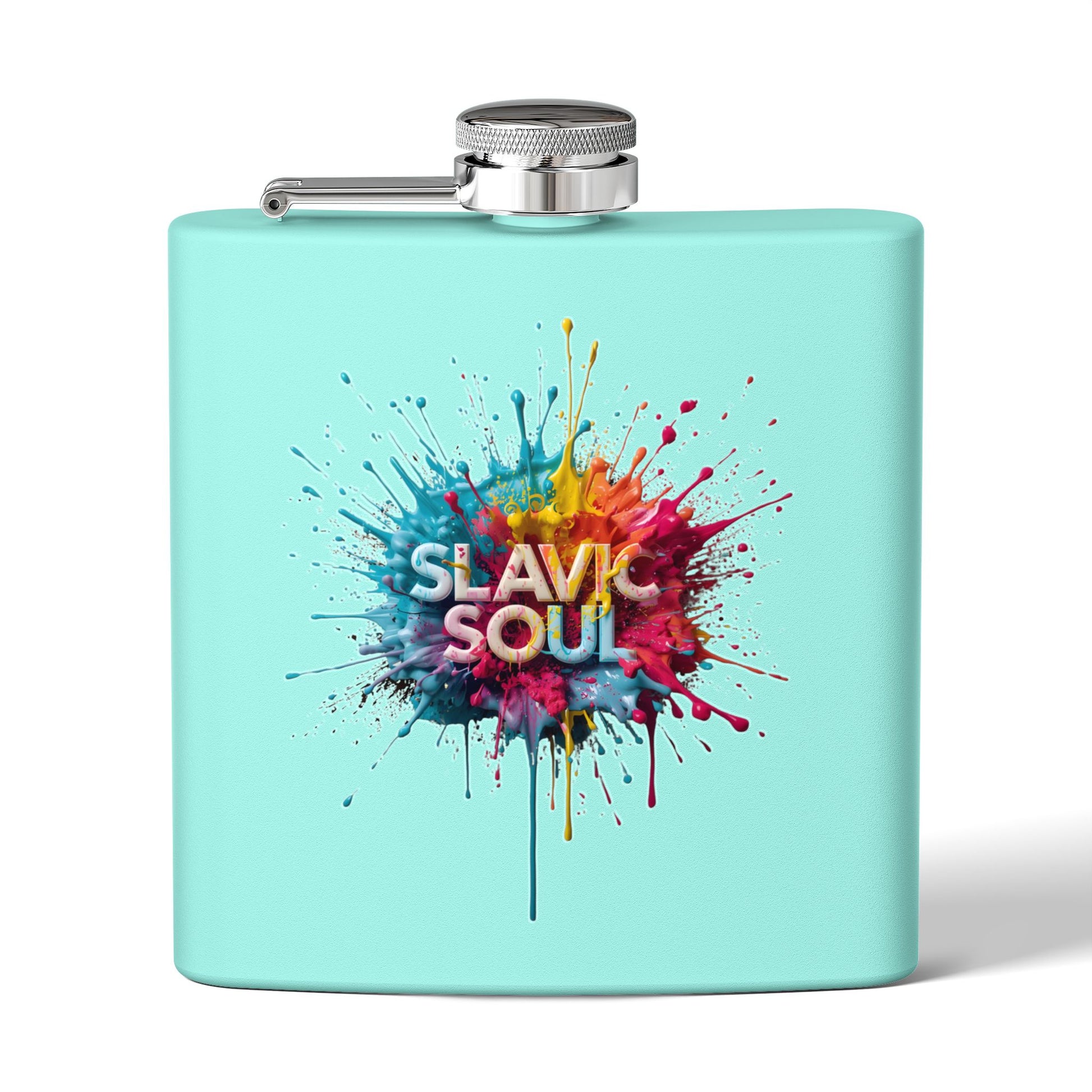 Slavic Soul colorful paint splash design flask product type