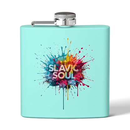 Slavic Soul colorful paint splash design flask product type