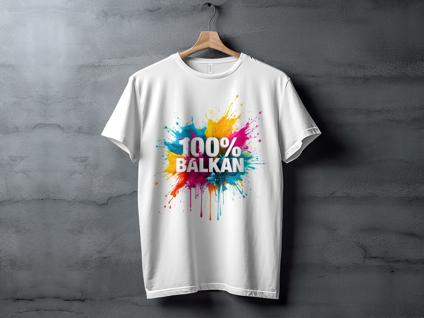 100% BALKAN Vibrant Paint Splatter Design product type