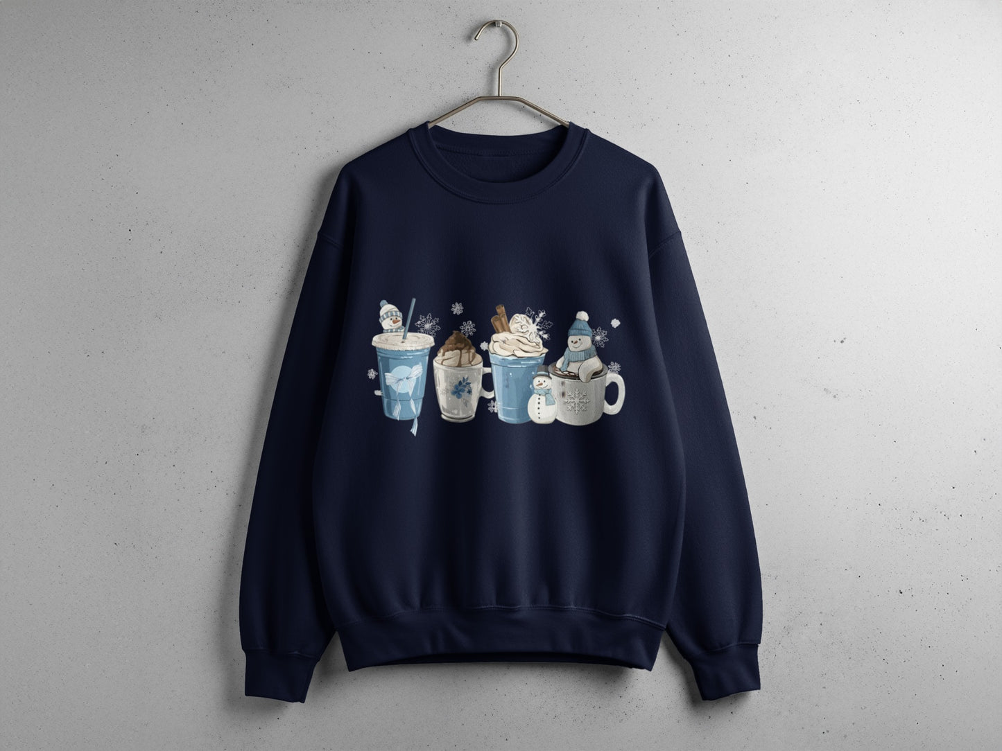 Festive Beverages Graphic on Cozy Sweatshirt Product