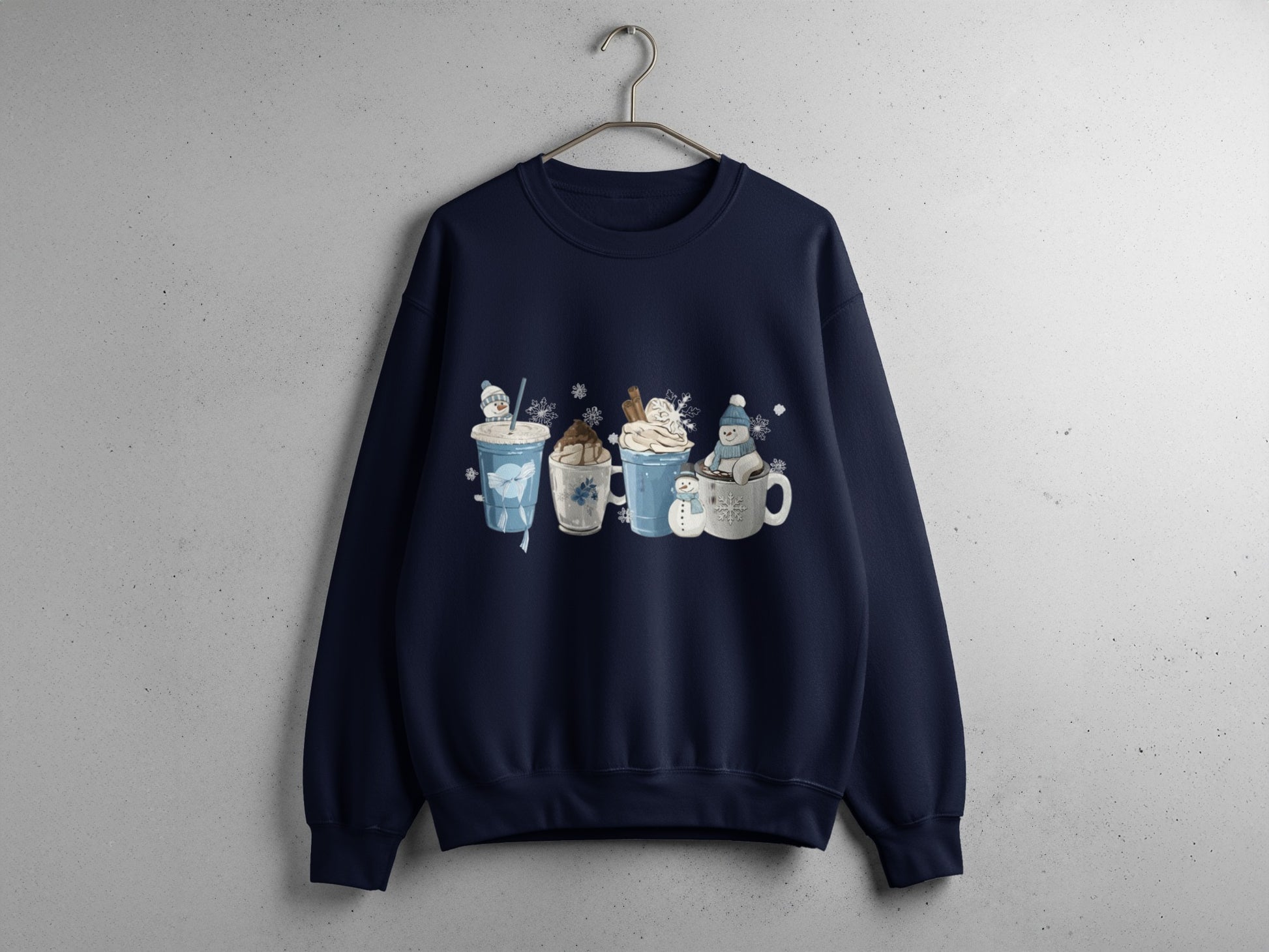 Festive Beverages Graphic on Cozy Sweatshirt Product