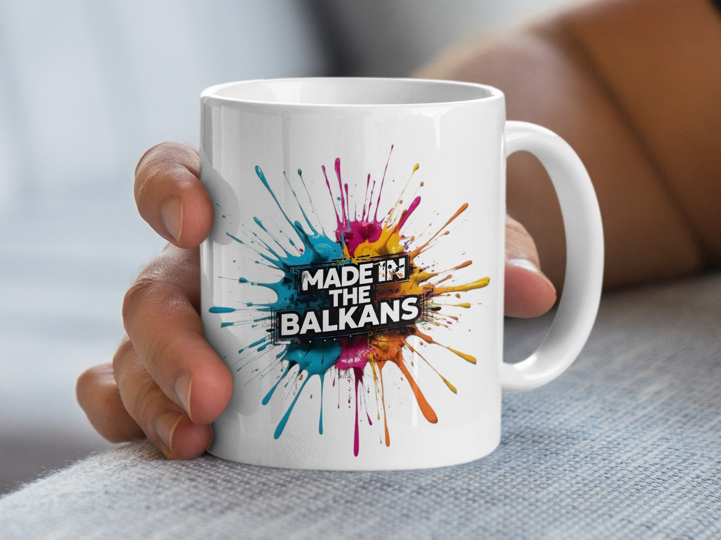 MADE IN THE BALKANS Colorful Paint Splatter Mug product type