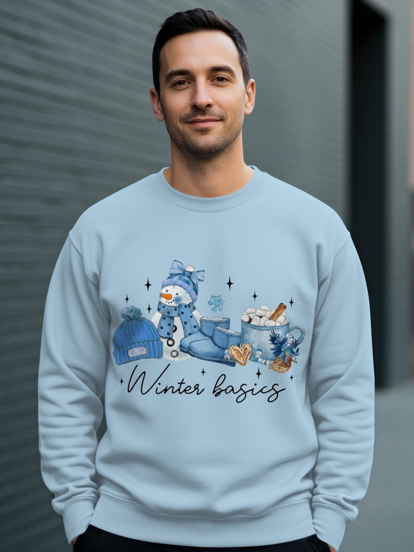 Winter Basics Sweatshirt with Cozy Winter Print