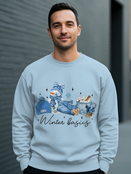 Winter Basics Sweatshirt with Cozy Winter Print