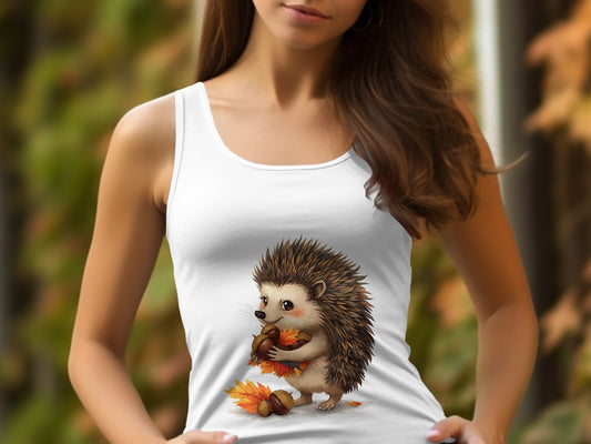 Cute Hedgehog Design Women's Tank Top product type