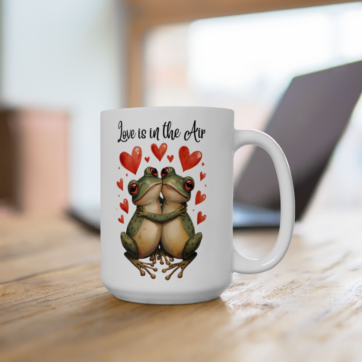 Love is in the Air Frog Couple Coffee Mug