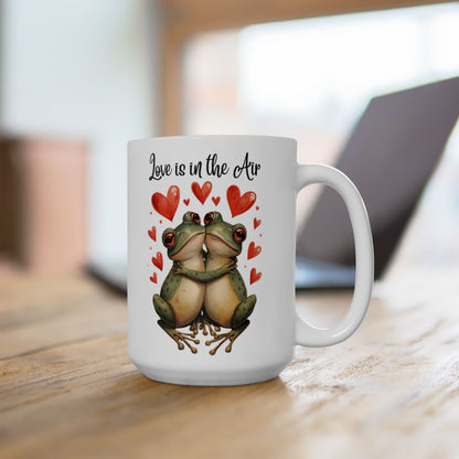 Love is in the Air Frog Couple Coffee Mug