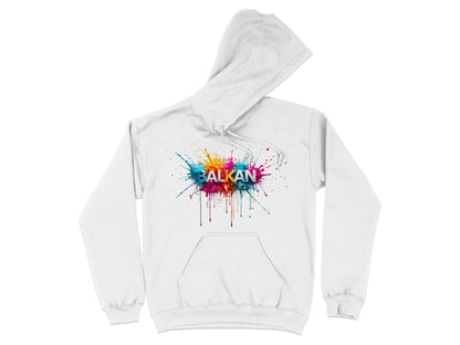 Balkan Colorful Paint Splatter White Hoodie product type