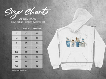 Cozy Hooded Sweatshirt with Fun Beverage Artwork