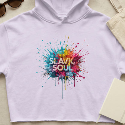 SLAVIC SOUL Paint Explosion Crop Hoodie product type