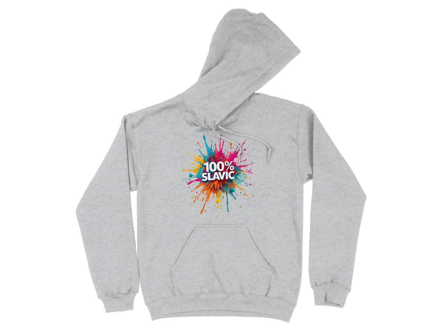 Grey 100% SLAVIC Colorful Splash Hoodie product type