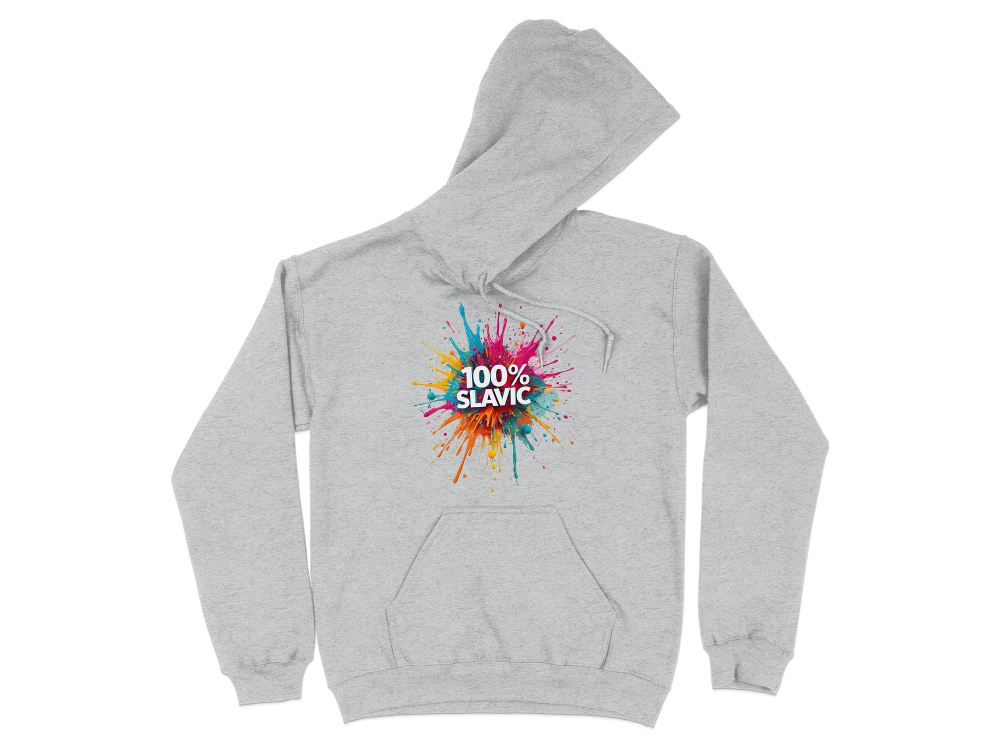 Grey 100% SLAVIC Colorful Splash Hoodie product type