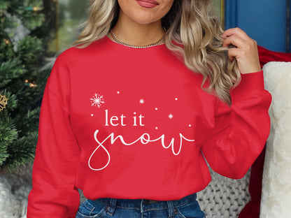 Red Let It Snow Winter Holiday Sweatshirt product