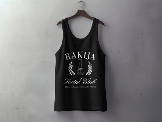 Rakija Social Club tank top with bottle design - Balkan gift