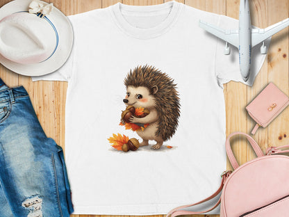 Cute Hedgehog Holding Acorn Autumn Design product type